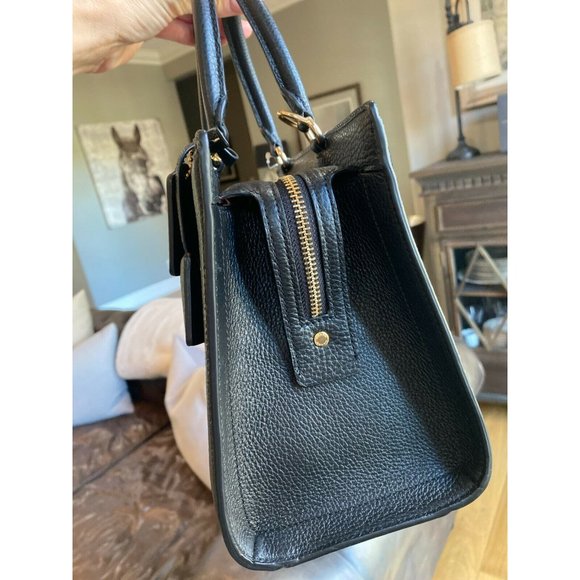 NWT Coach Zoe Black Pebbled Leather Carryall - Picture 9 of 12